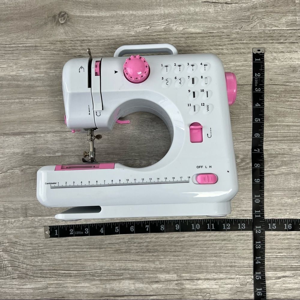 Two Switch Control Electric Sewing Machine 12 Stitches Household Tailor Pink - Picture 5 of 5